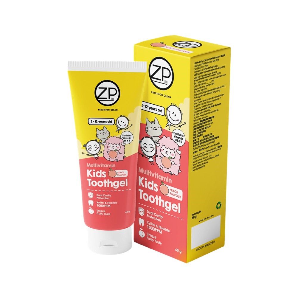 ZP MULTIVITAMIN KIDS TOOTHGEL PEACH 60 G