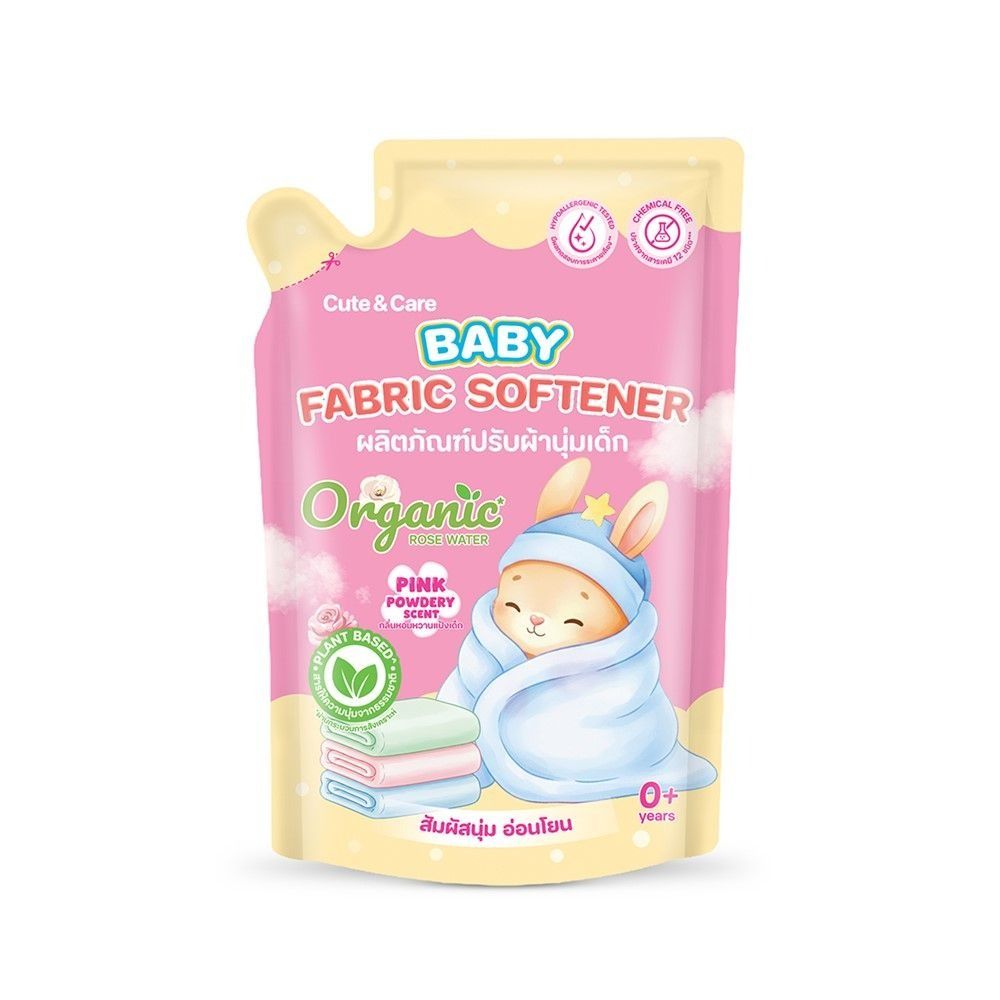 CUTE AND CARE BABY FABRIC SOFTENER PINK POWDERY 600 ML