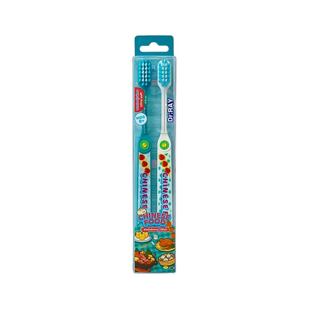 DR.RAY FOOD LOVER KIDS TOOTHBRUSH PACK 2