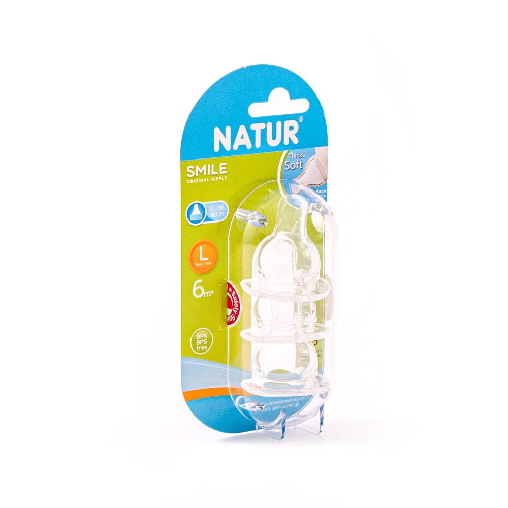 NATUR NIPPLE SILICON L PACK3