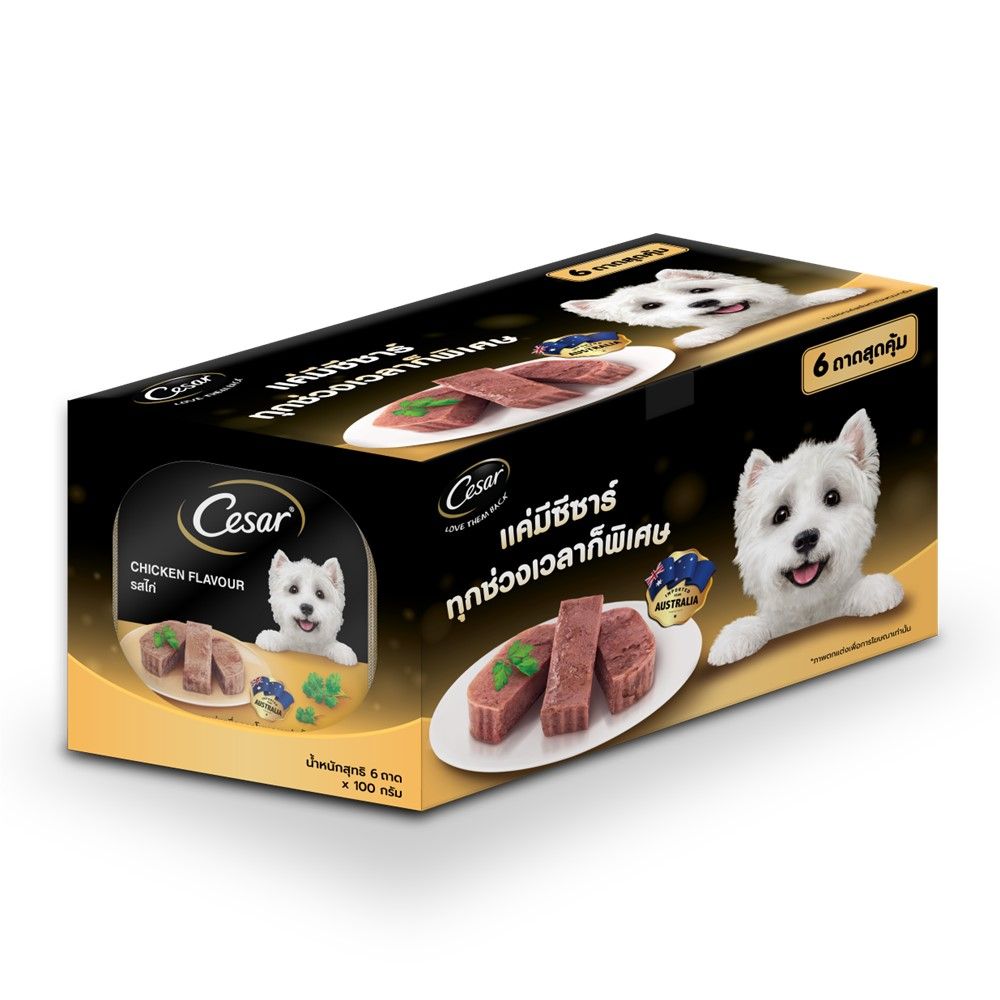 CESAR WET DOG FOOD CHICKEN 100 G.X6
