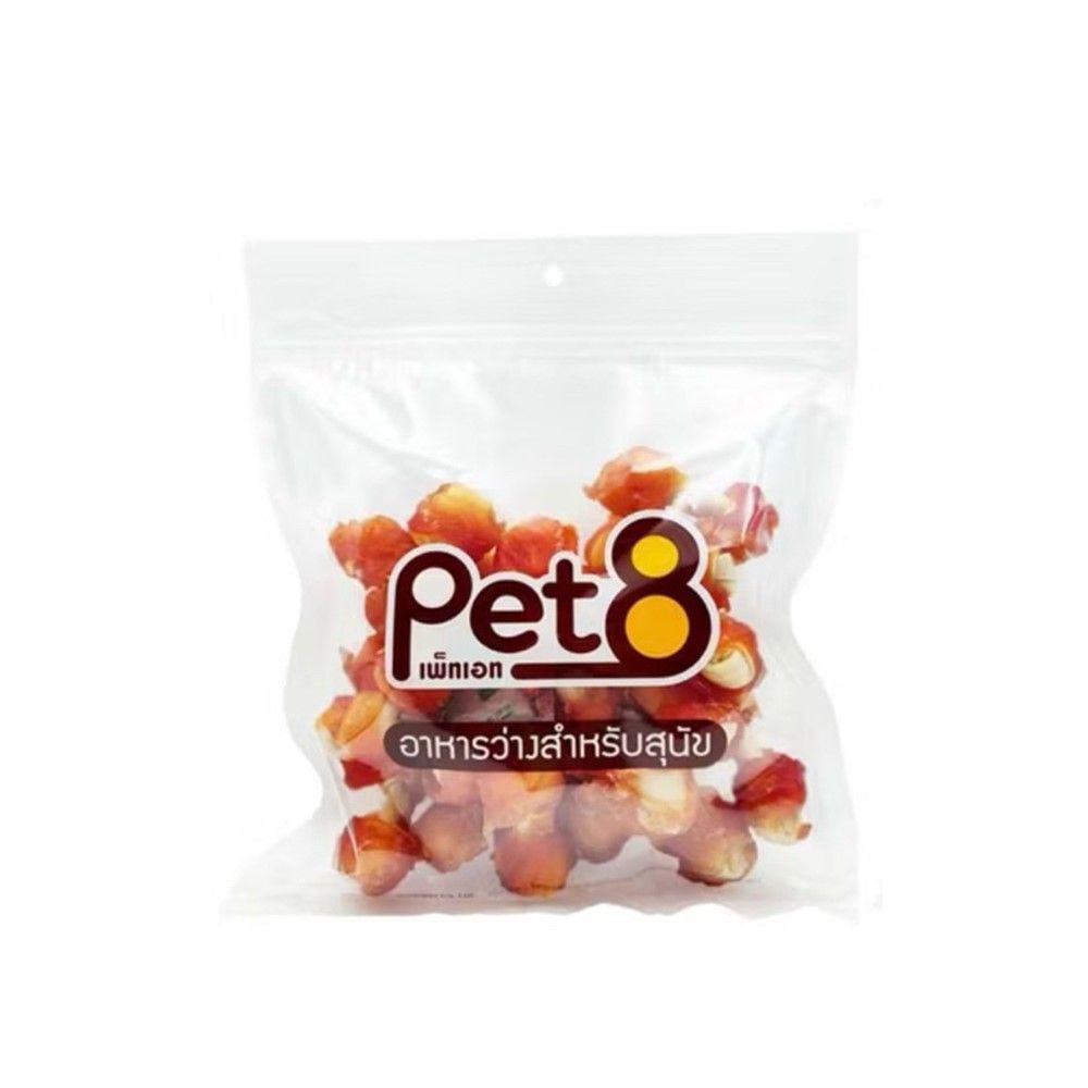 PET 8 CHICKEN BONE RAWHIDE 2 INCH 350 G