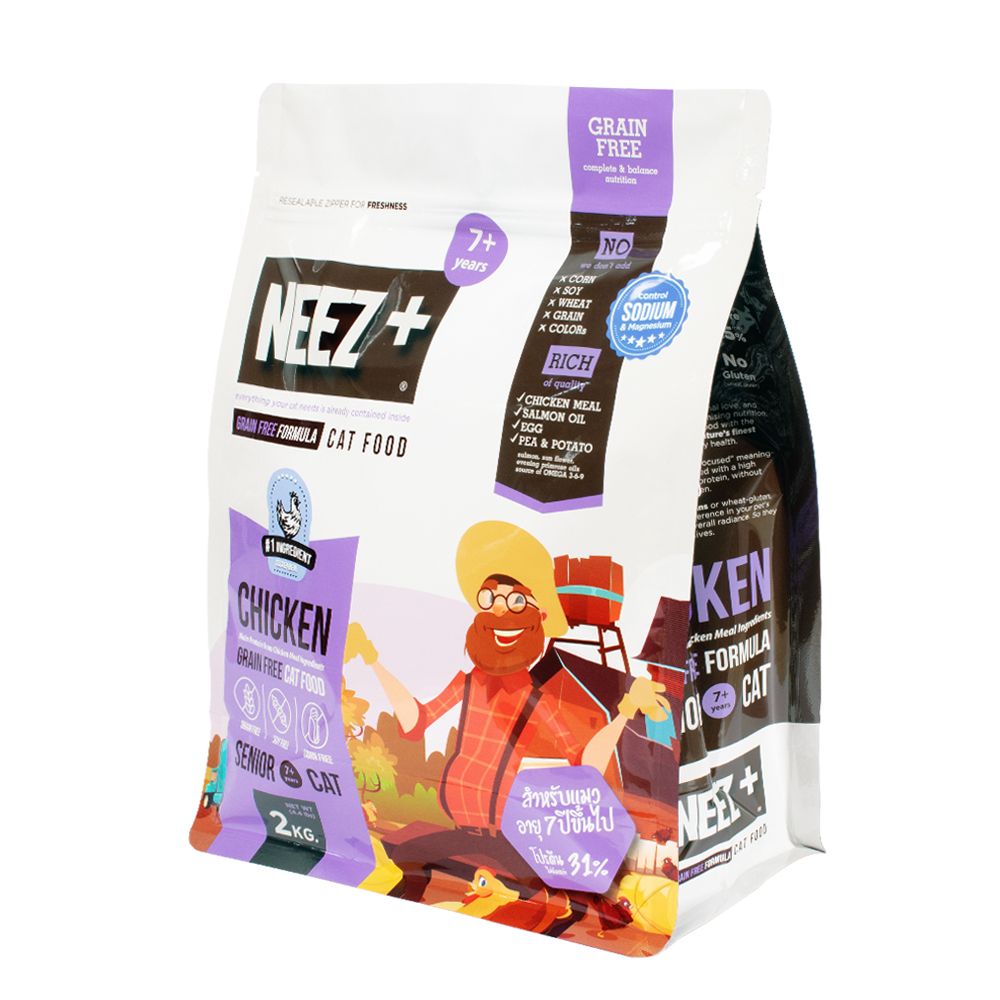 นีซพลัส อาหารแมว สูตรไก่ แมว7ปี+ 2กก
