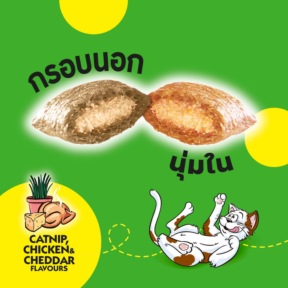 เทมเทชั่นส์มิกซ์อัพรสแคทนิป+ไก่+ชีส 75ก