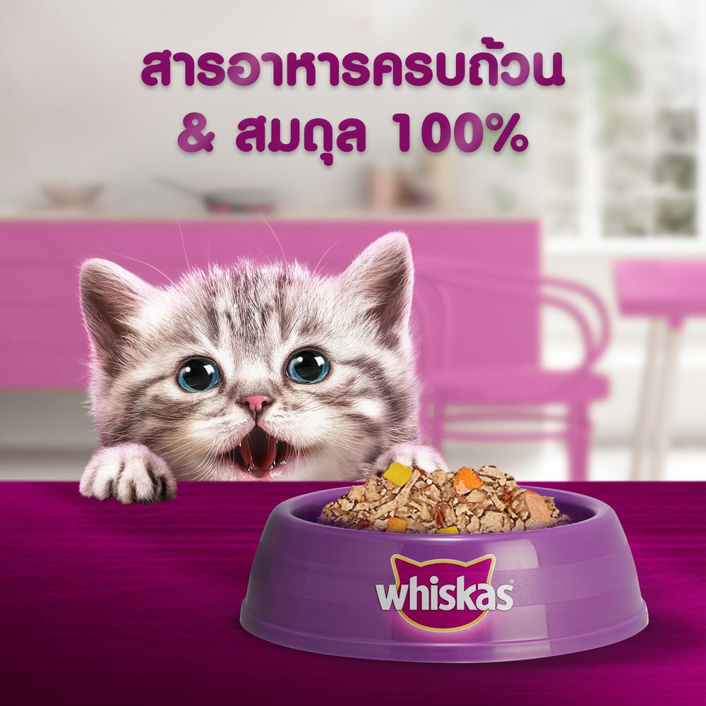 WHISKAS TASTY KITTEN TUNA SALMON JELLY 70 G.