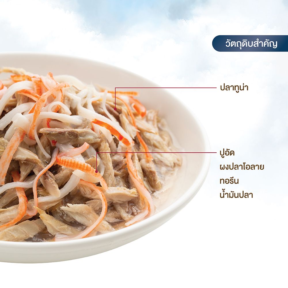 FELINA คานิโน วิฟ อาหารเปียกแมวโต ทูน่าปูอัด 75 กรัม