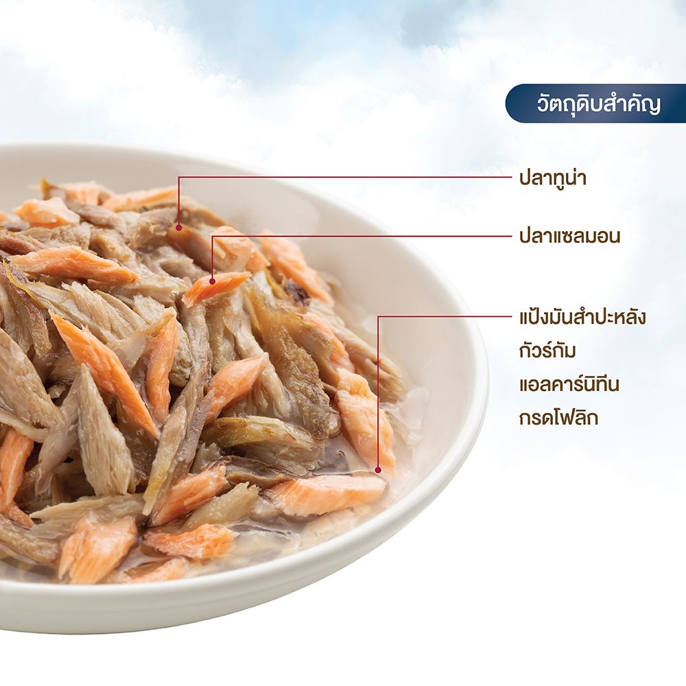 FELINA คานิโน วิฟ อาหารเปียกสุนัข ทูน่า แซลม่อน 75 กรัม