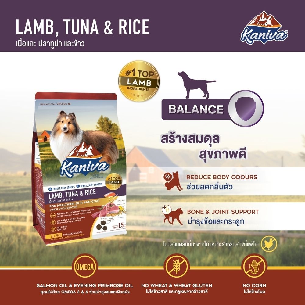 KANIVA DOG FOOD LAMB 12 KG