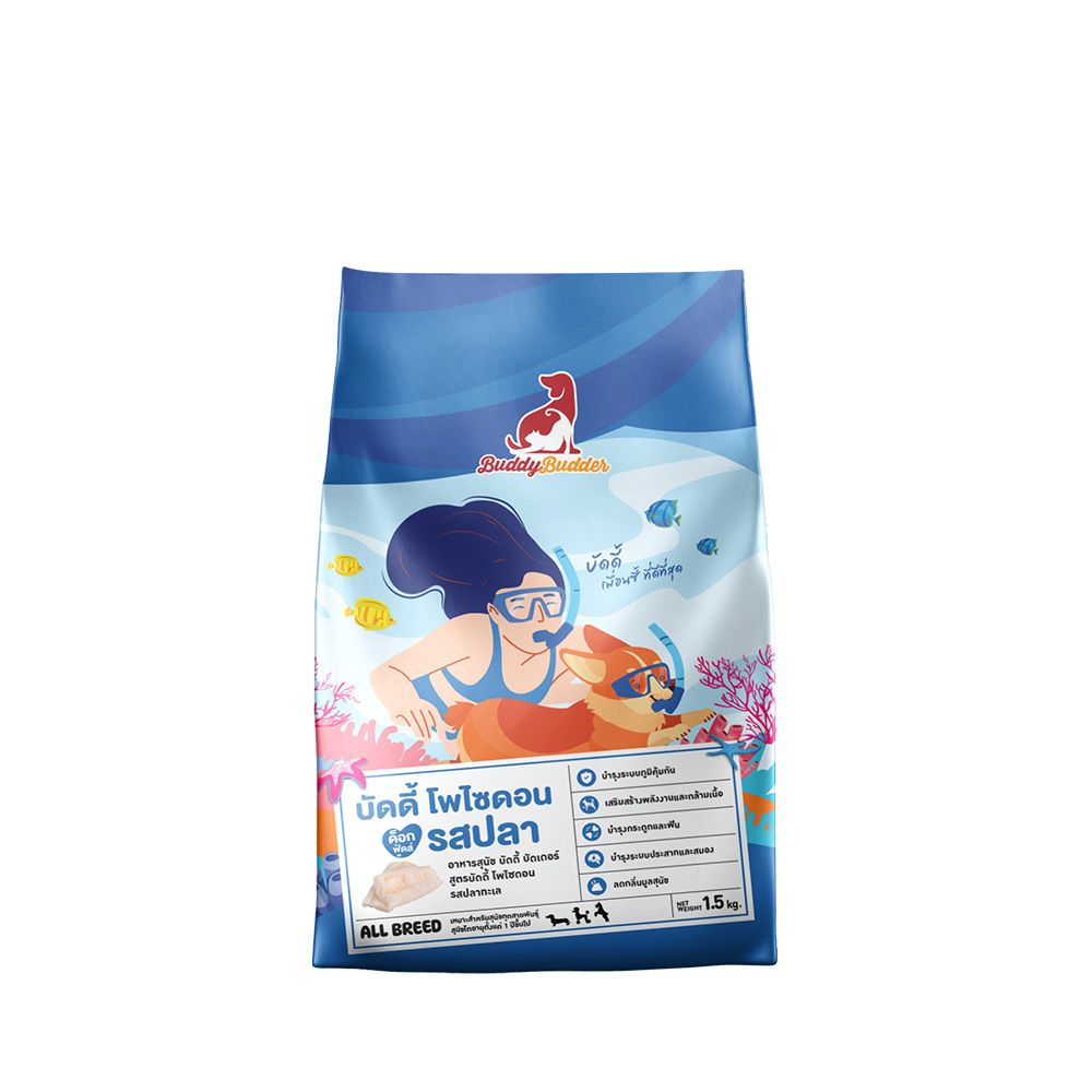 BUDDY BUDDER DOG FOOD FISH 1.5 KG