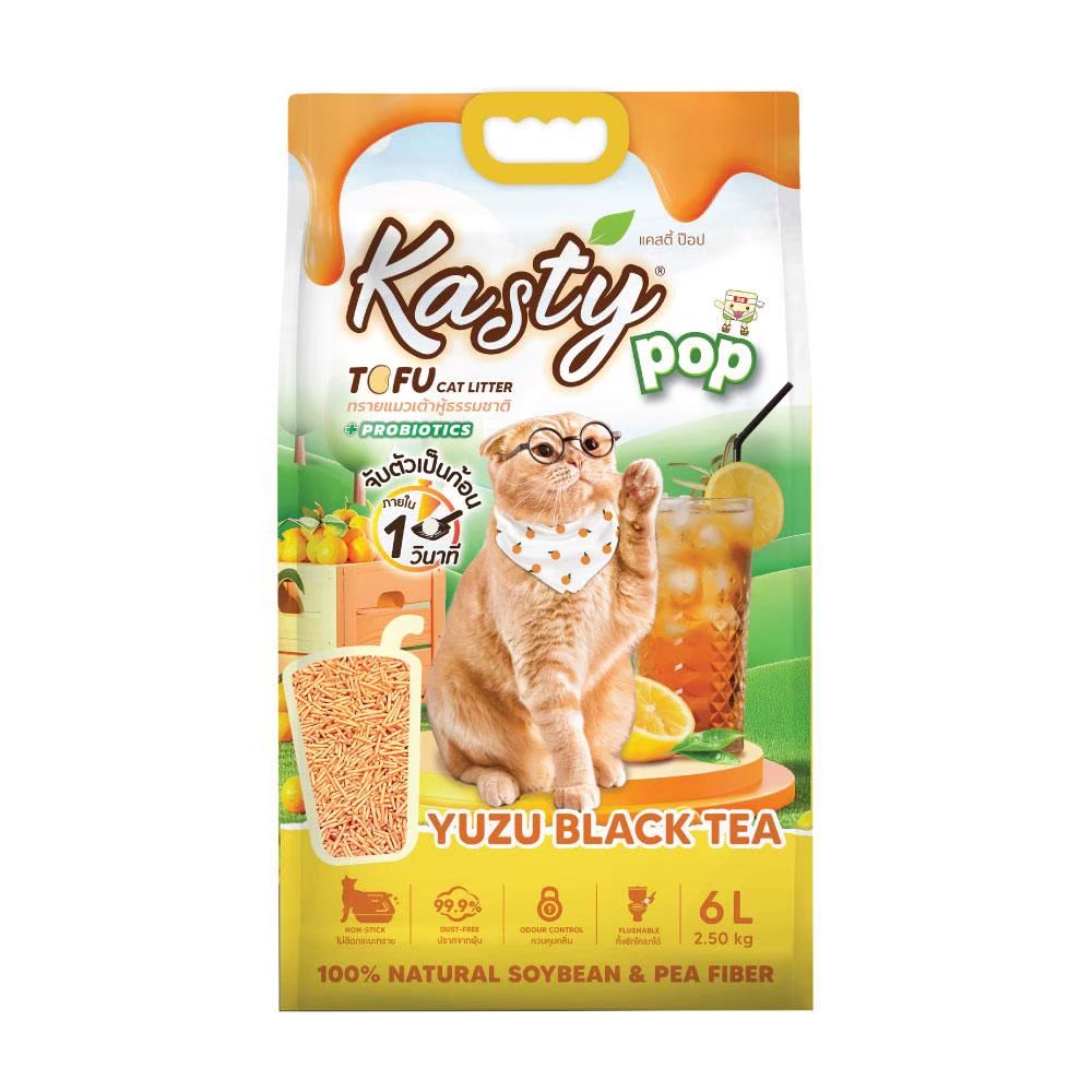 KASTY POP TOFU CAT LITTER YUZU TEA SCENT 6 L