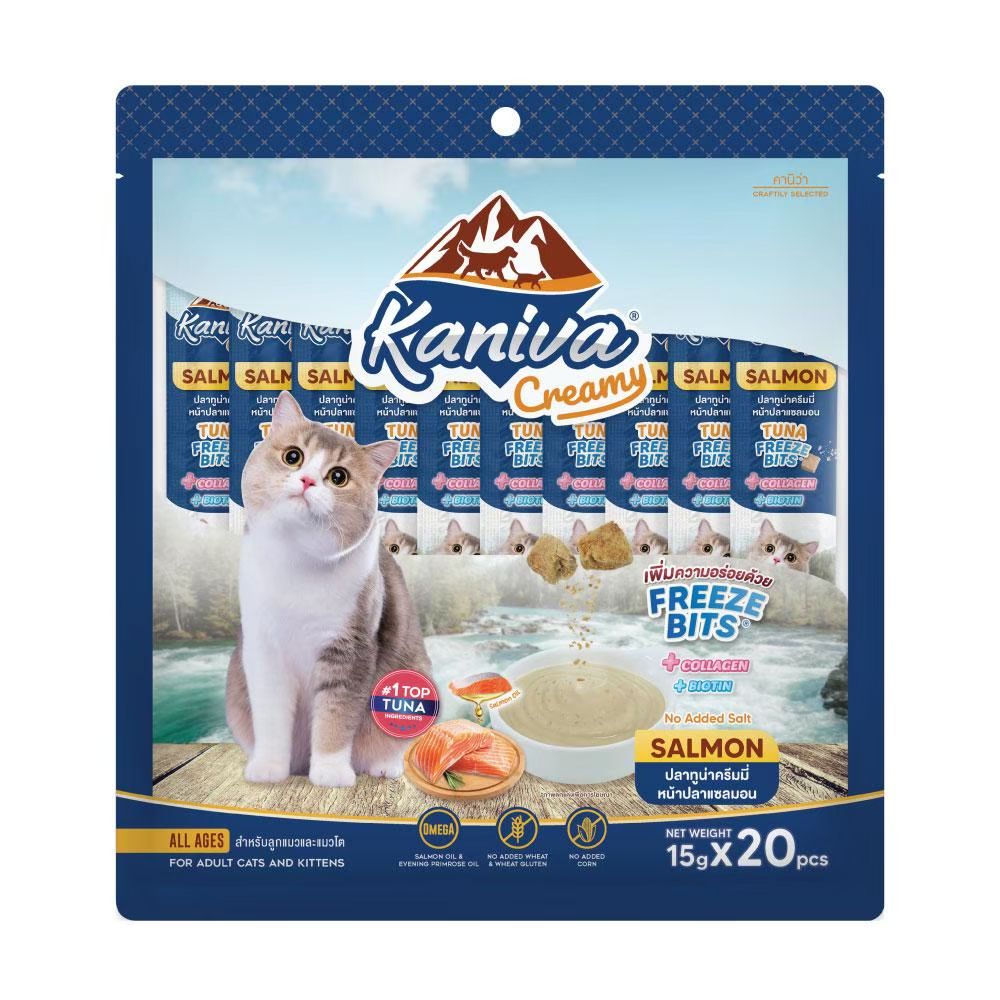 KANIVA CREAMY TUNA TOPPING SALMON 15 G PACK 20