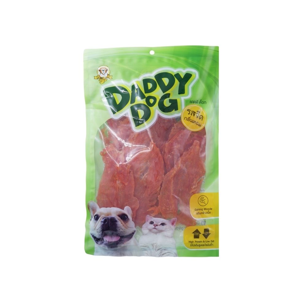 DADDY DOG DOG SNACK SOFT CHICKEN JERKY SHEET 300 G