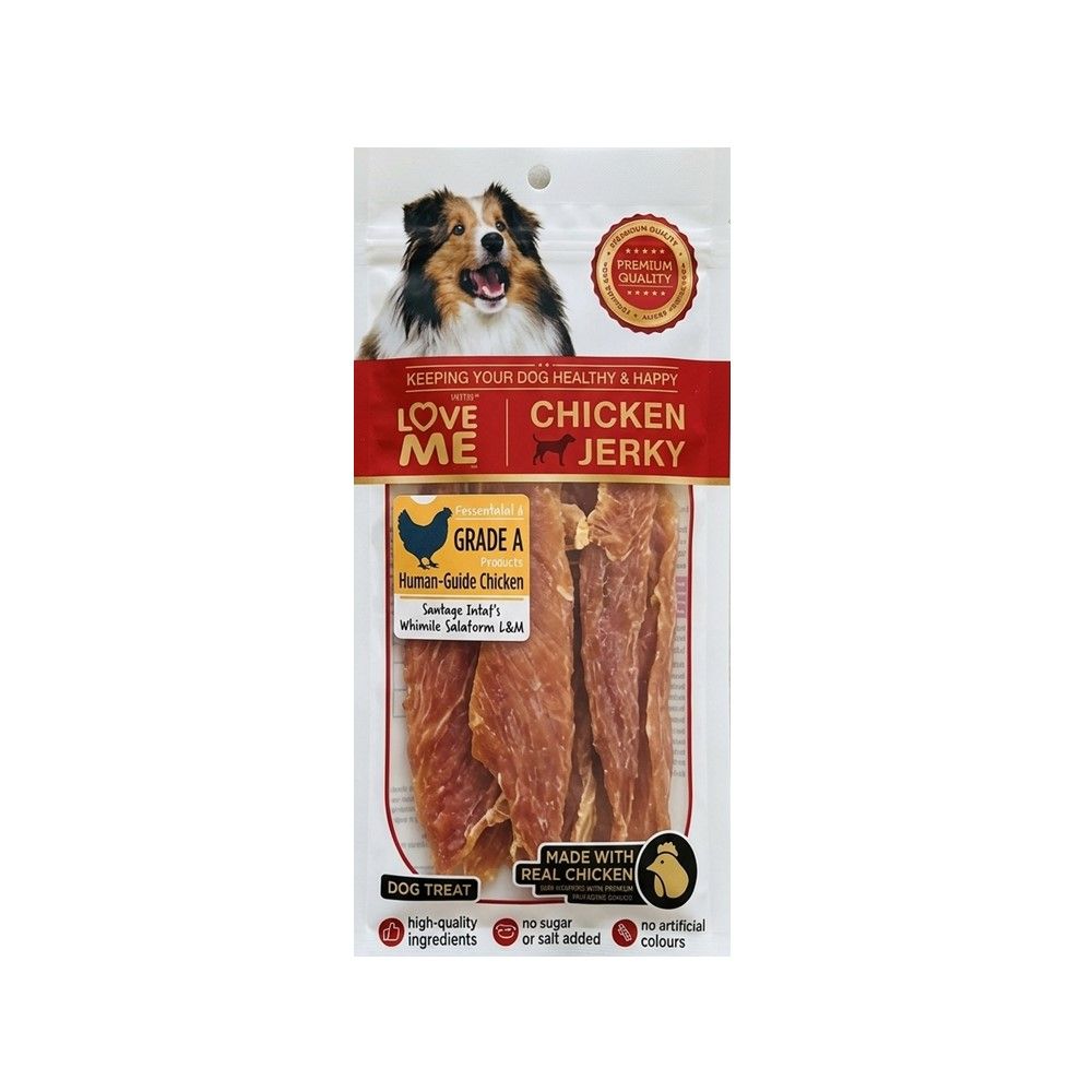 LOVE ME DOG SNACK CHICKEN JERKY 50 G
