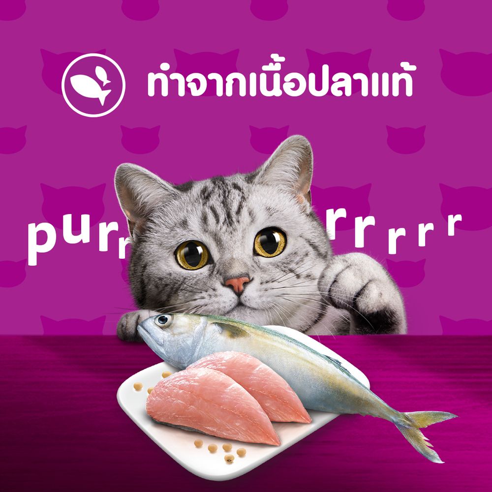 วิสกัส อาหารแมว เปียก แมวโต รสปลาทูปลาทะเลแซลมอน 80กX12ซอง