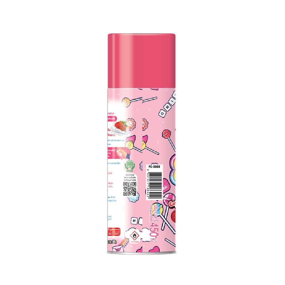 FRESH TIME SPRAY CREAMY STRAWBERRY 450 ML.