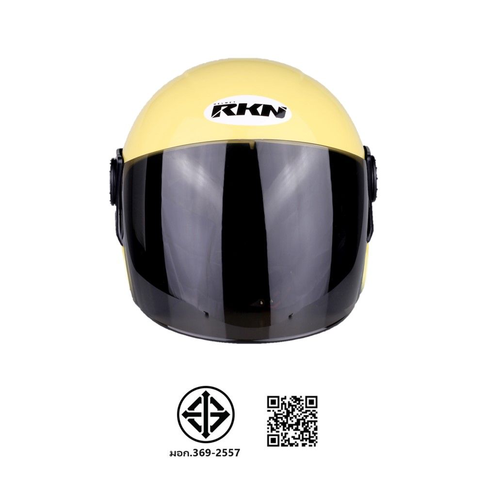 RKN หมวกกันน็อคเต็มใบเปิดคาง สีเหลือง รุ่น PT SIZE L