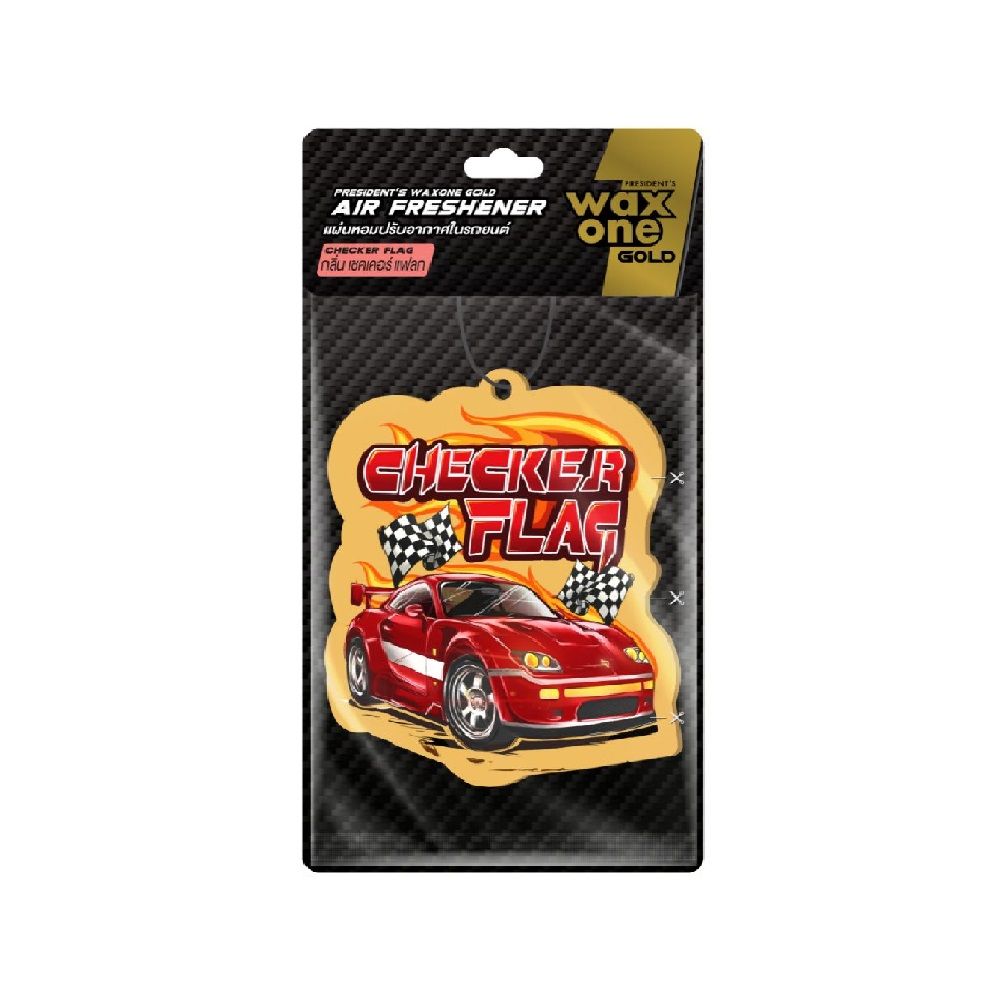 WAX ONE AIR FRESHENER CHECKER FLAG