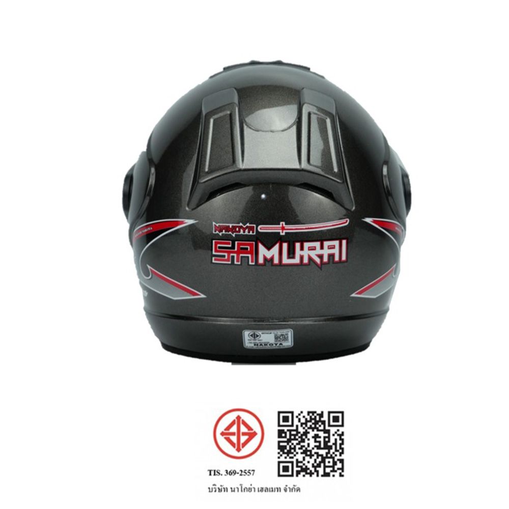 SAMURAI หมวกกันน็อคเต็มใบ สีเทา