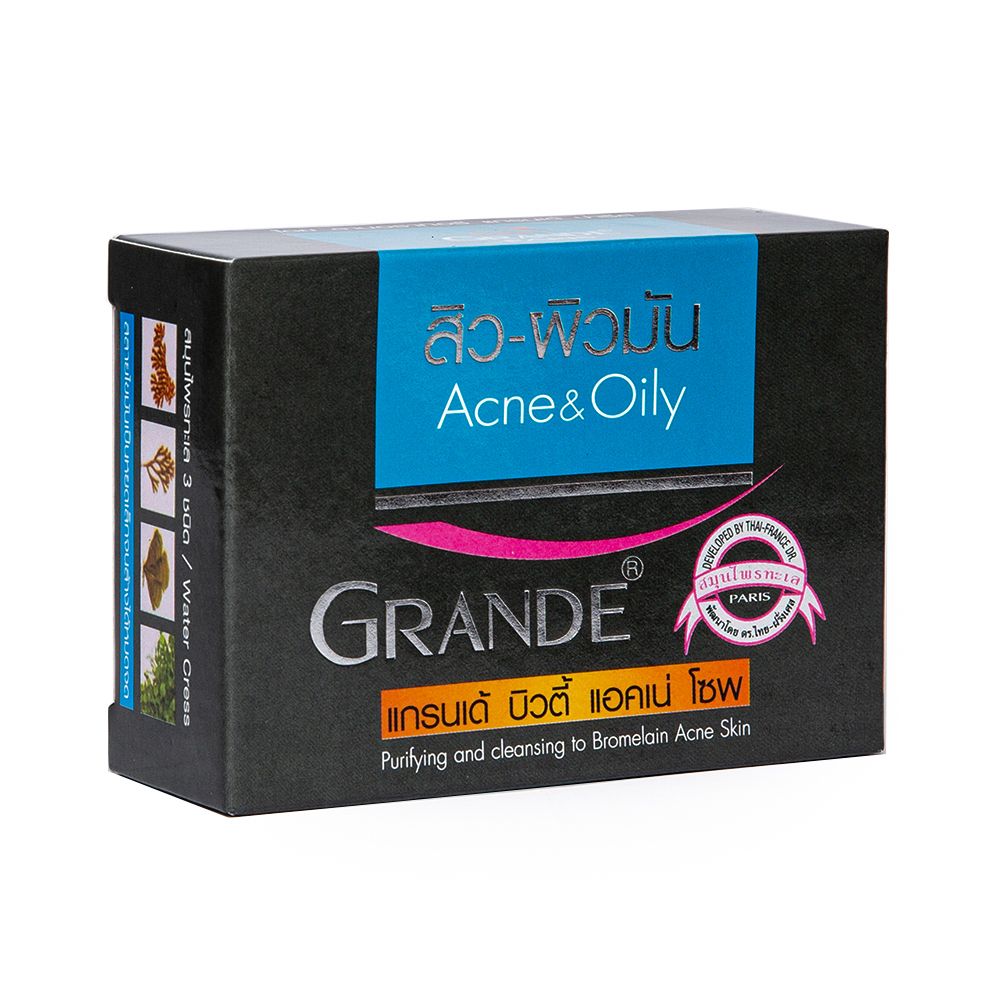 แกรนเด้สบู่สมุนไพรทะเลขจัดสิวจุดดำ100