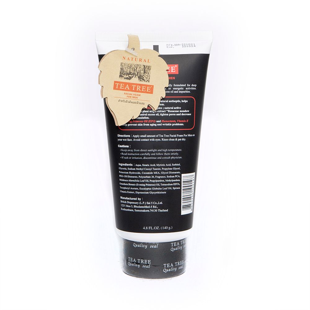 TEA TREE SPORT FACIAL FOAM 140 G.