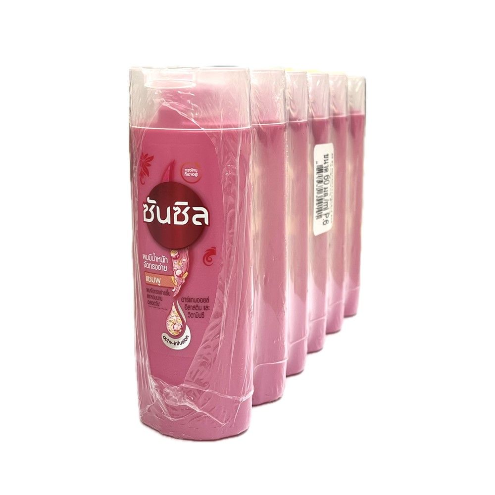 ซันซิลแชมพู สมูทแอนด์เมเนจ ชมพู 60มล แพ็ค 6