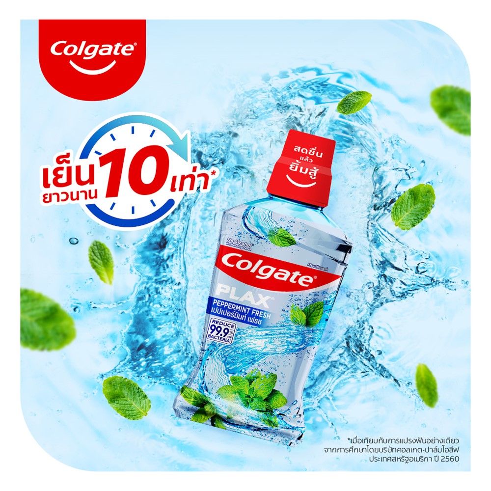 คอลเกตพลักซ์น้ำยาบ้วนปากเปปเปอมินต์100มล