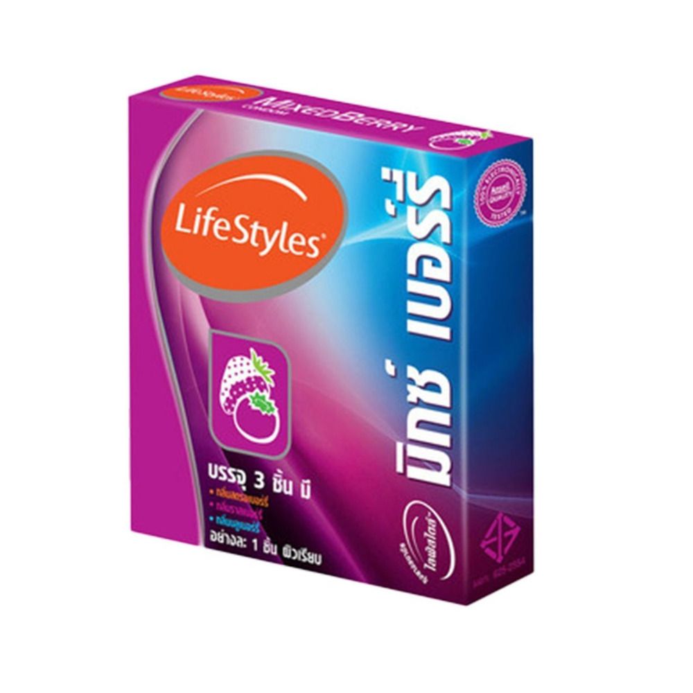 LIFE STYLE MIXEDBERRY CONDOM 3 PCS.