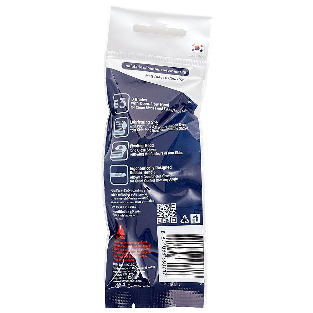 DORCO DISPOSE RAZOR 3 BLADES PACK1