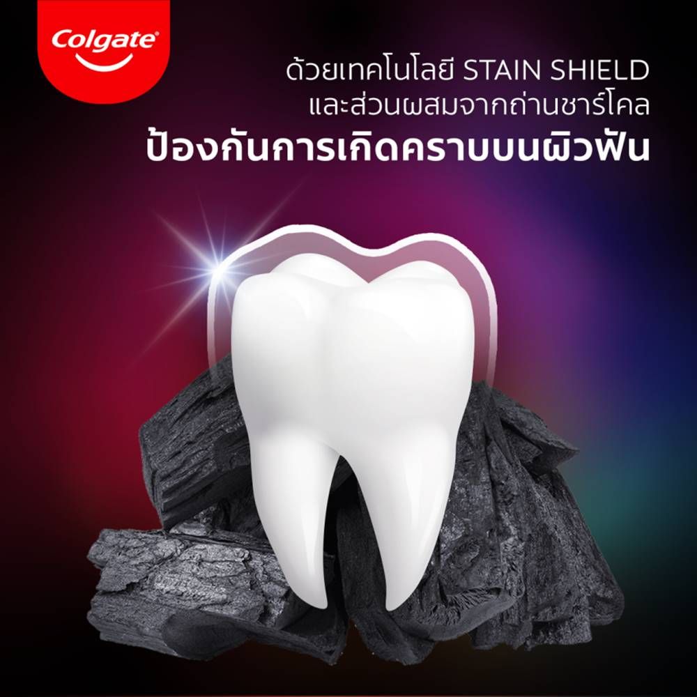 คอลเกตน้ำยาบ้วนปากออพติกไวท์ชาร์โคล500มล