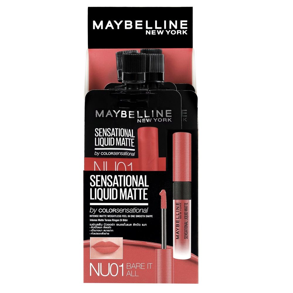 MAYBELLINE - เซนเซชั่นแนล ลิควิด แมท 2มล NU01 P6