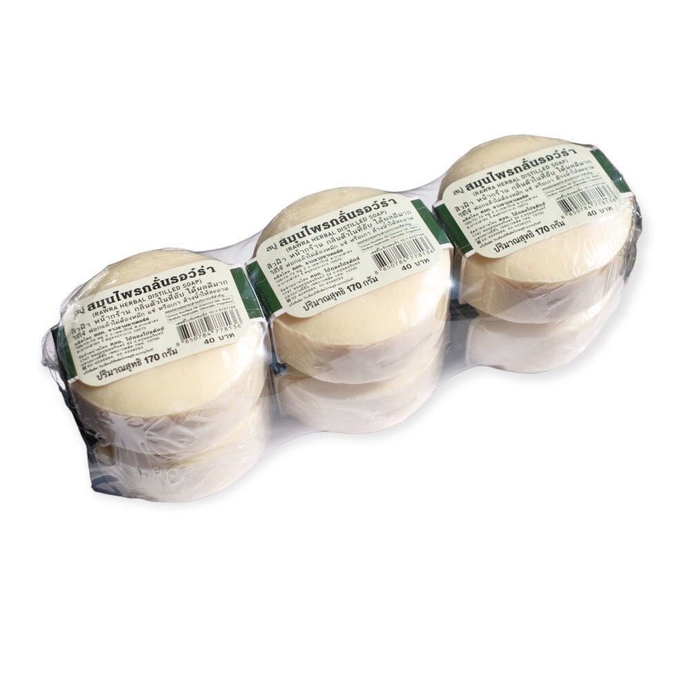 รอว์ร่าสบู่สมุนไพรกลั่น 170ก.แพ็ค6