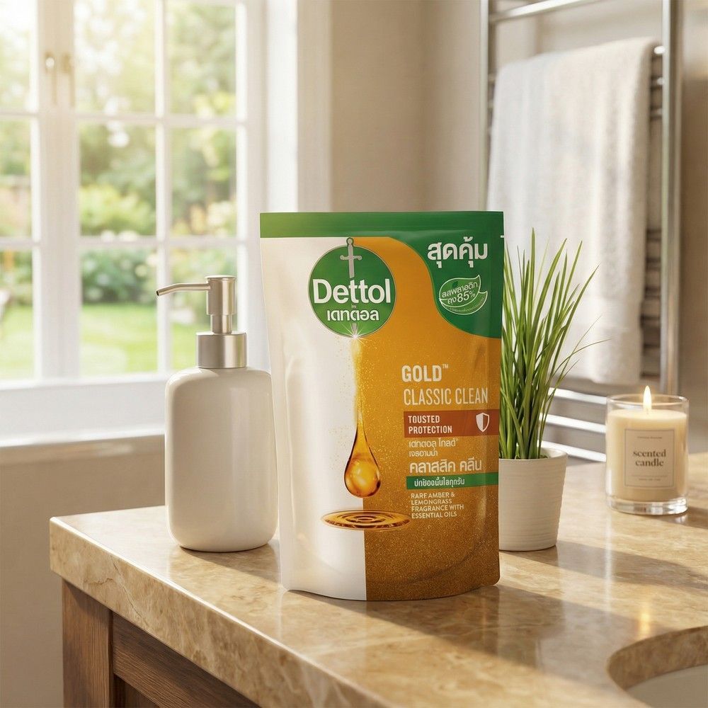 DETTOL GOLD CLASSIC SHOWER GEL REFILL 370 ML.