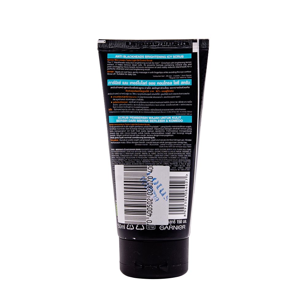 GARNIER MEN TLOC ICY SCRUB 150ML