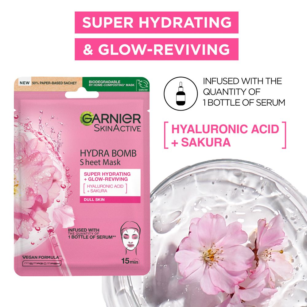 GARNIER SERUM MASK SAKURA WHITE 28G