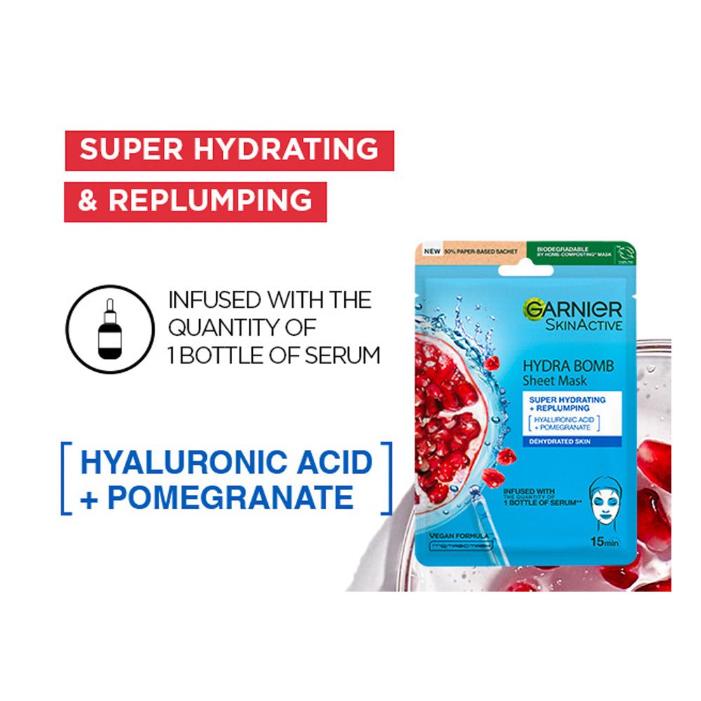 การ์นิเย่เซรั่มมาส์กไฮดร้าบอม28กรัม