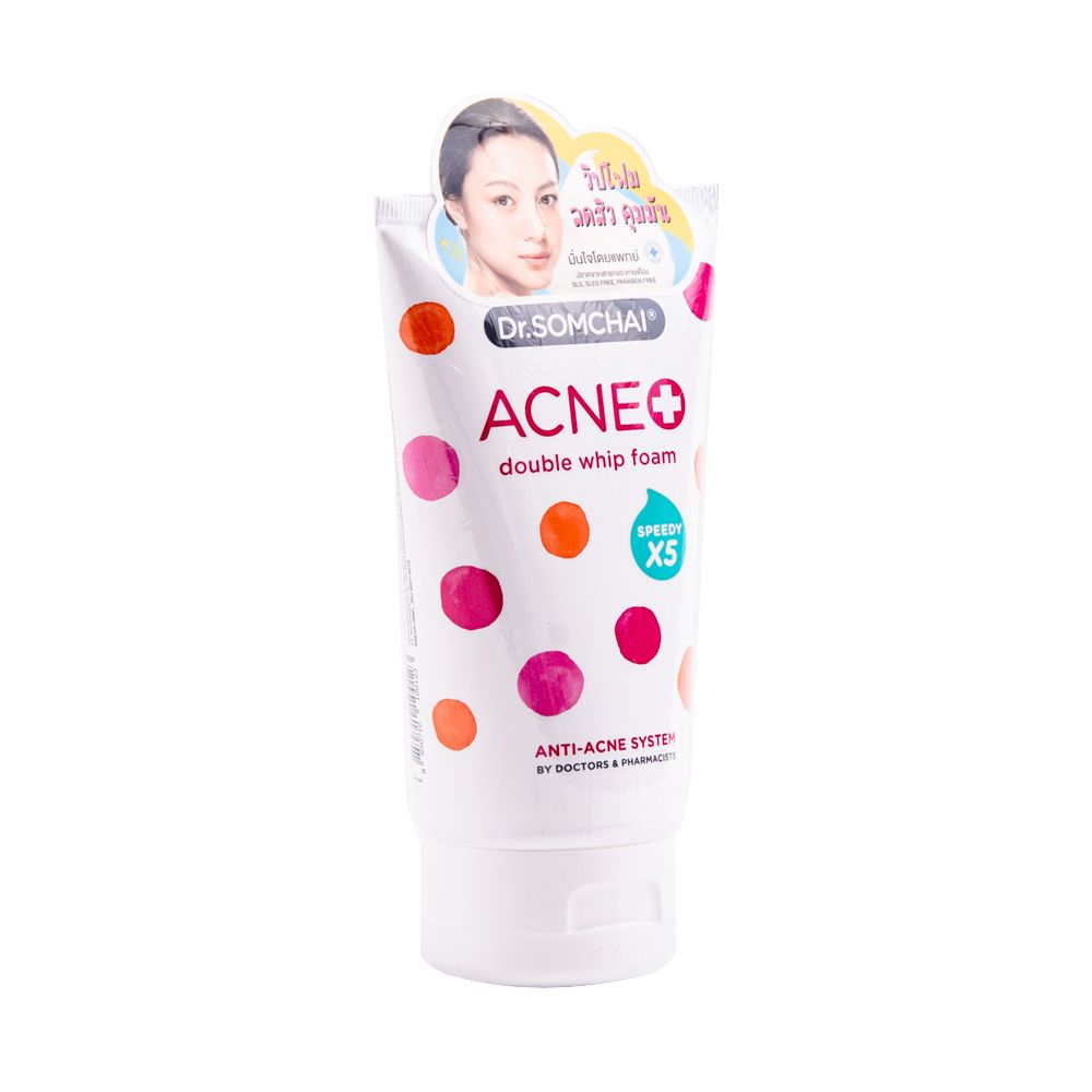 DR.SOMCHAI ACNE DOUBLE WHIP FOAM 100G.