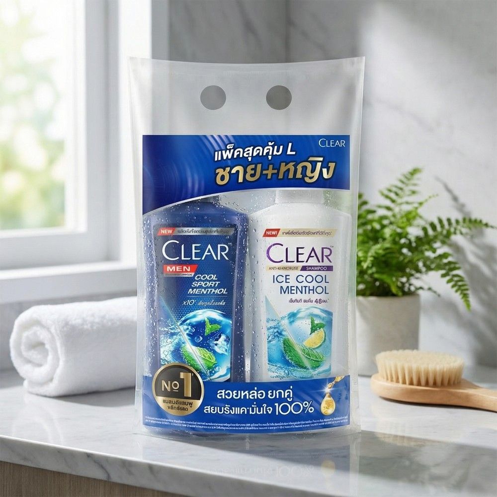 CLEAR SHAMPOO COOL SPORT350ML.+ICE COOL350ML.
