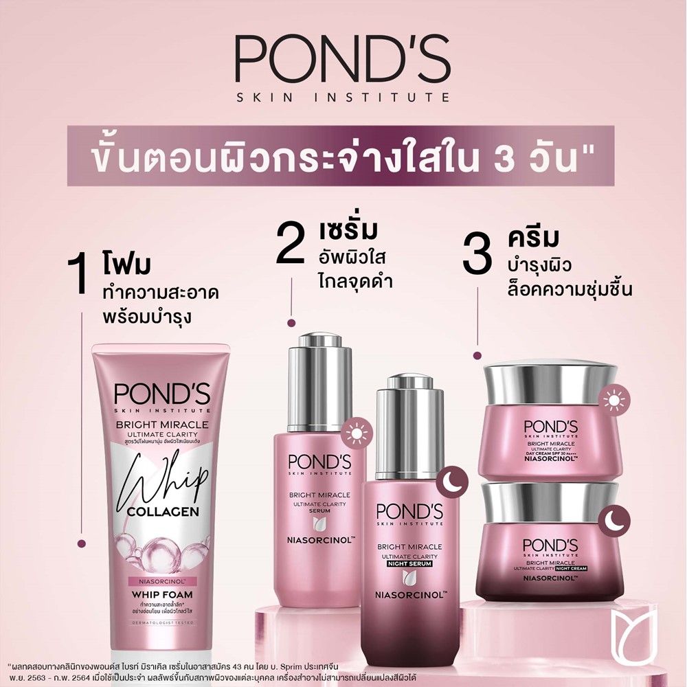 พอนด์ส ไบรท์มิราเคิลวิปโฟม 90 ก.