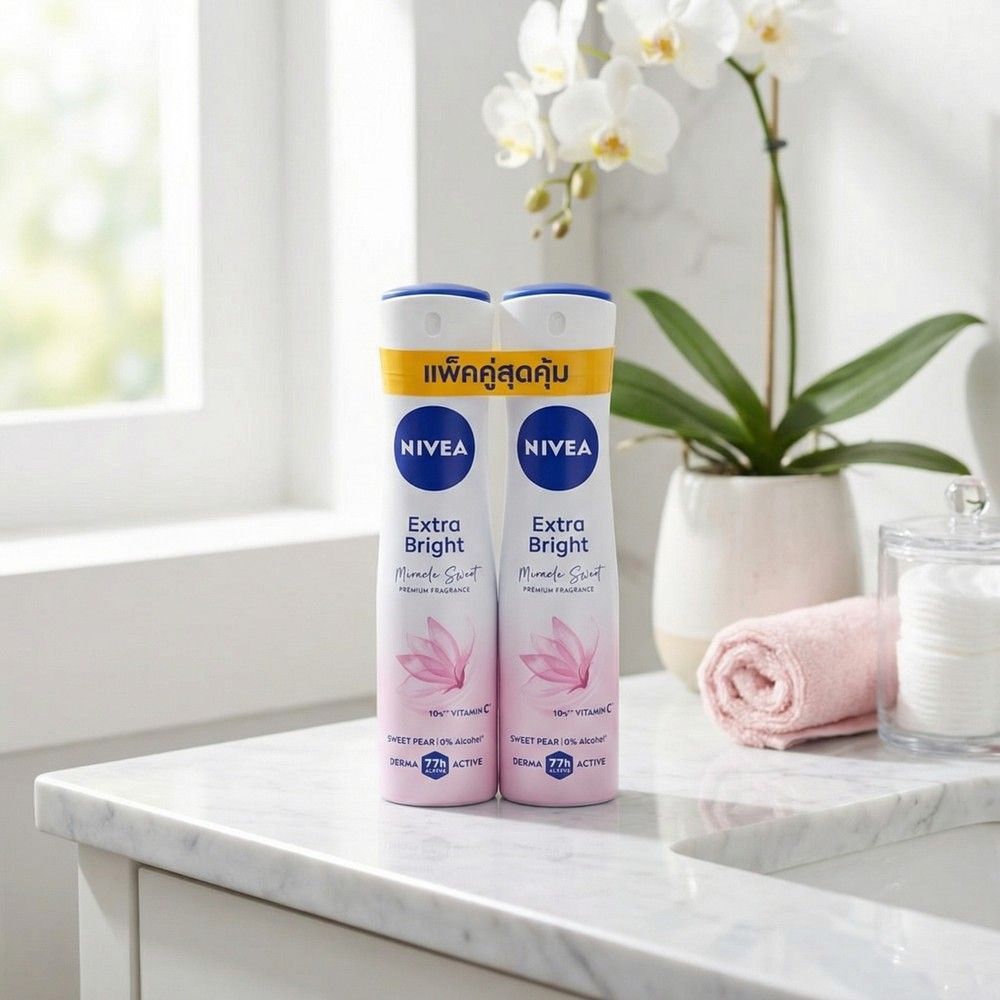 NIVEA MIRACLE SWEET SPRAY 150 ML. X2