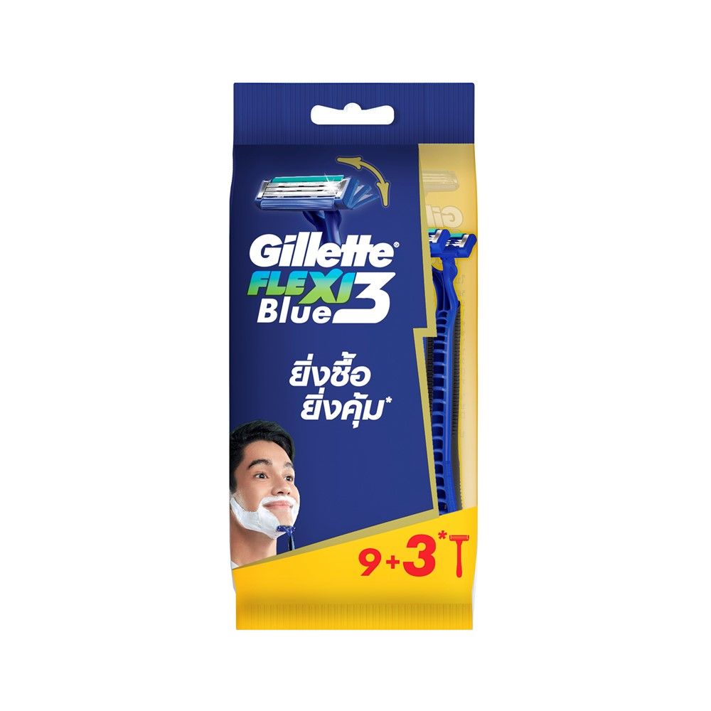 GILLETTE BLUE THREE FLEXI XL PACK 9+3