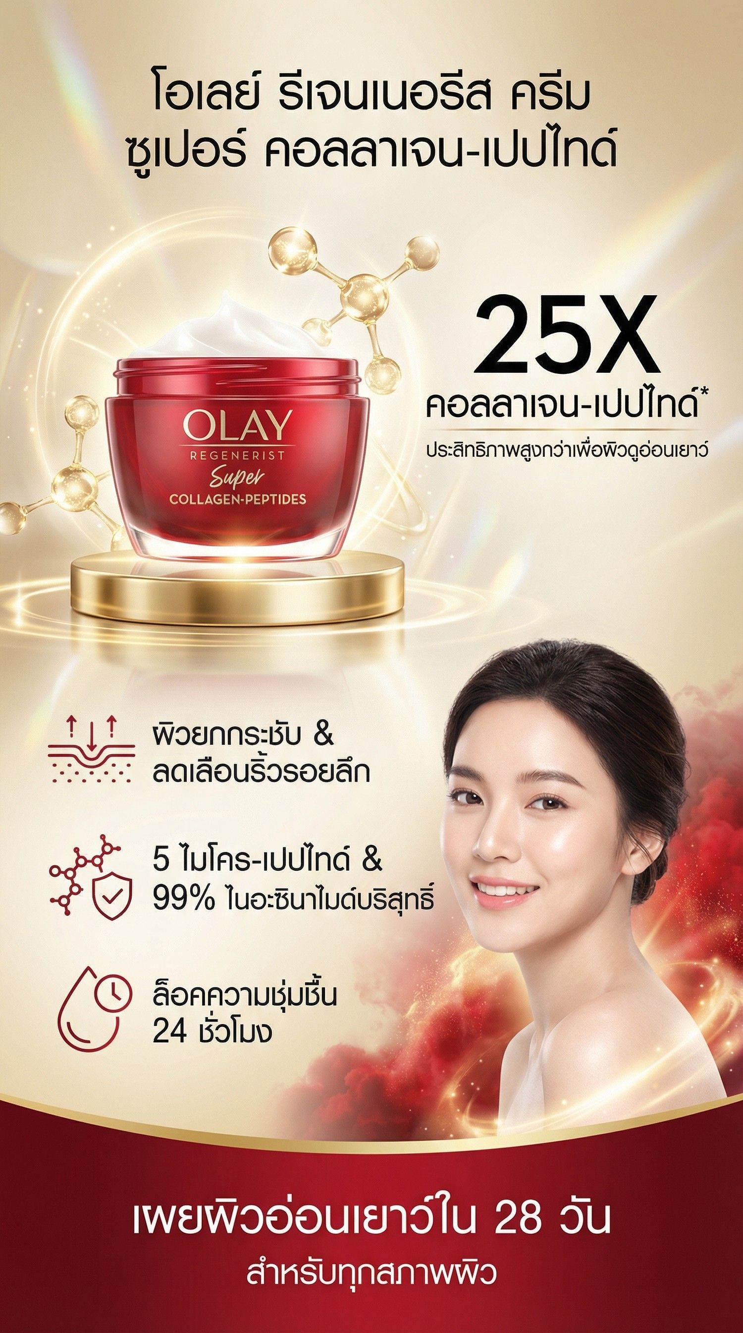 โอเลย์ ครีม ซูเปอร์ คอลลาเจน-เปปไทด์ 45 ก.