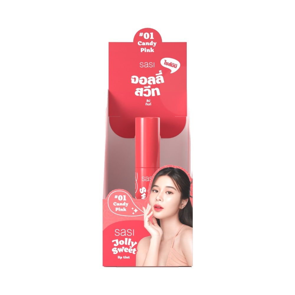 SASI JOLLY LIP TINT 01 CANDY PINK 1.5 G