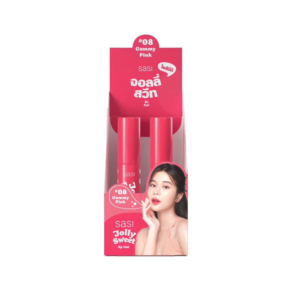 SASI JOLLY LIP TINT 08 GUMMY PINK 1.5 G