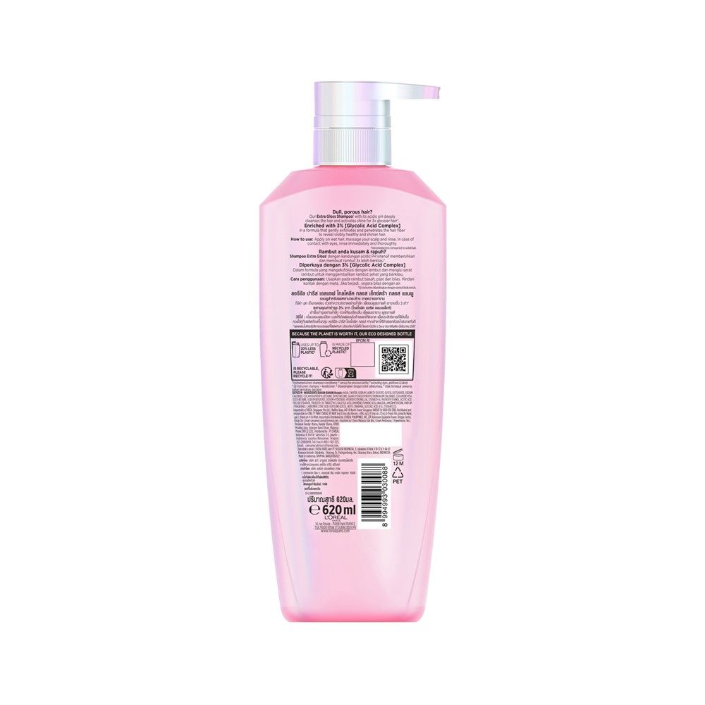 LOREAL ELSEVE GLYCOLIC GLOSS SHAMPOO 620 ML