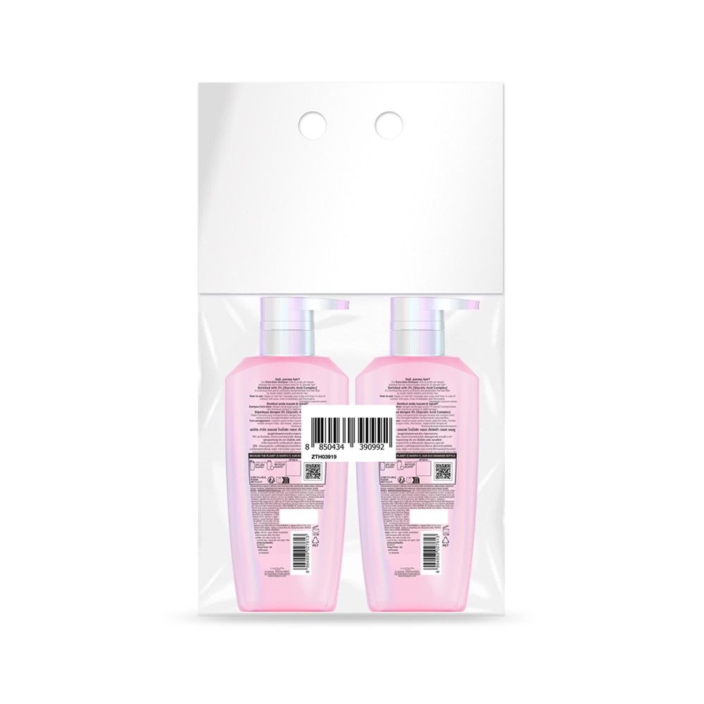 LOREAL ELSEVE GLYCOLIC GLOSS SHAMPOO 400ML PACK 1+1