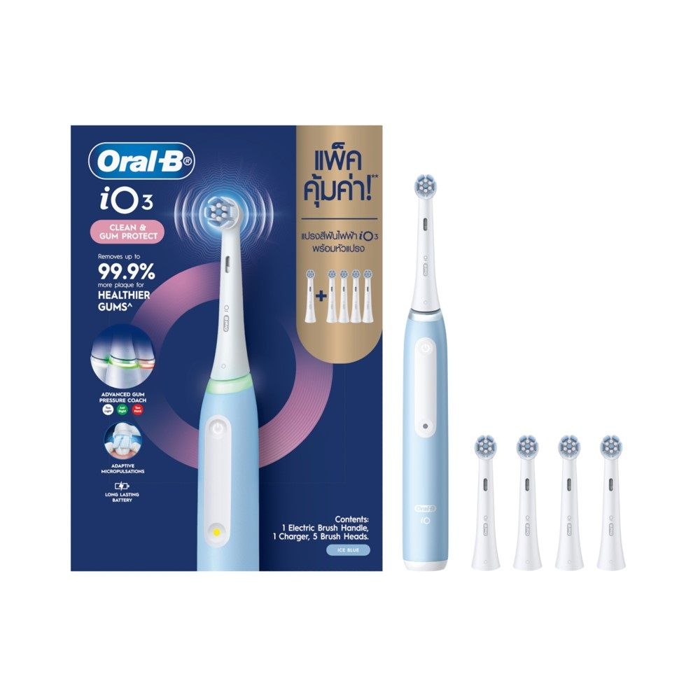 ORAL-B POWER TOOTHBRUSH IO3 + 5 REFILL BLUE