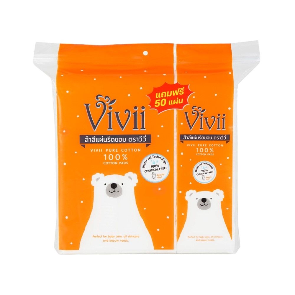 VIVII COTTON PADS 100 PCS. FREE 50 PCS.