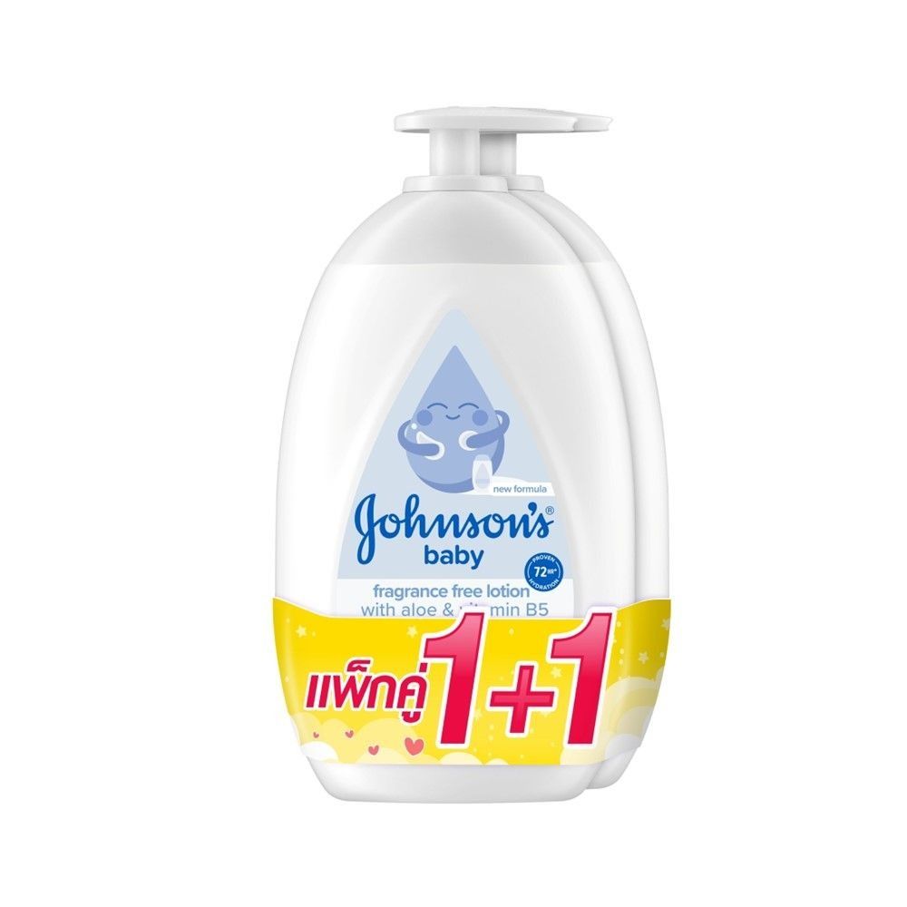 JOHNSON BABY LOTION FRAGRANCE FREE 500 ML PACK 1+1