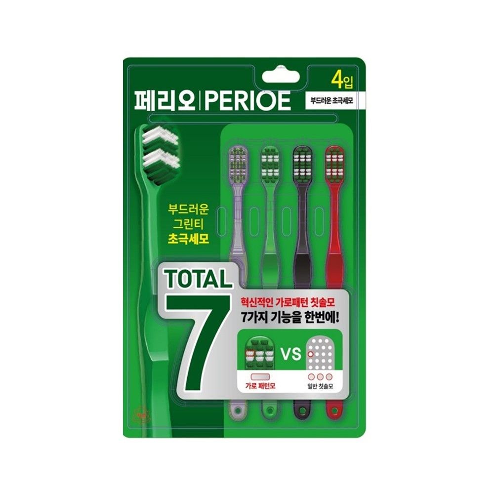 PERIOE TOTAL 7 SOFT TOOTHBRUSH PACK 4