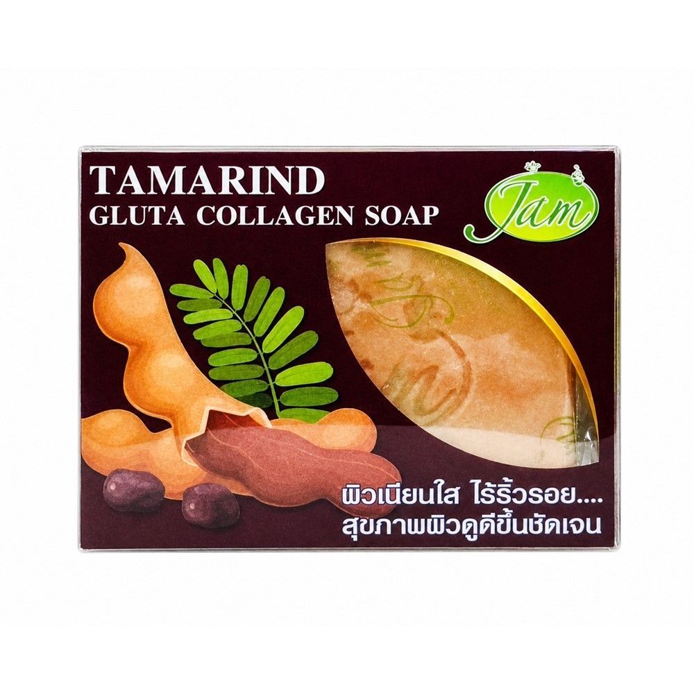 Jam Soap Tamarind Gluta Collagen Soap 130g × 4 Bars